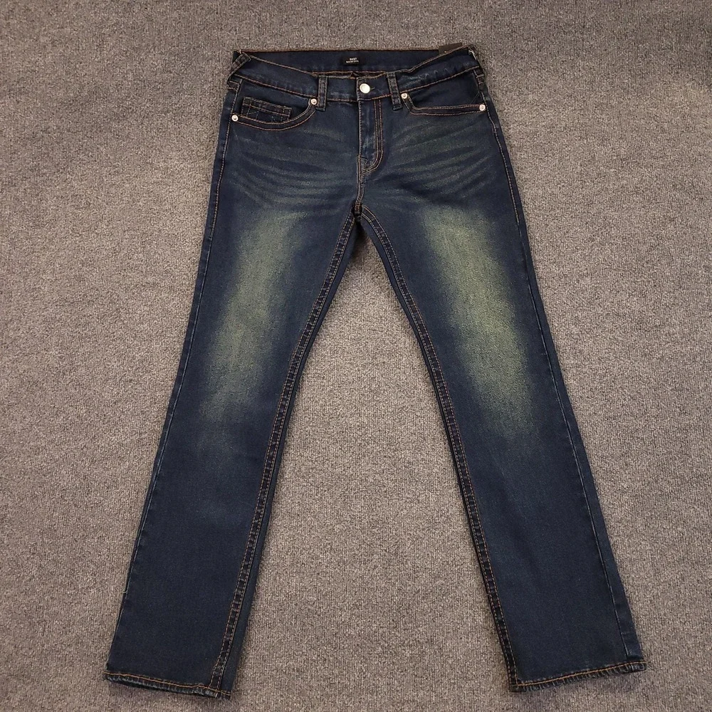 NWT‎ True Religion Ricky Big T Relaxed Straight 36x34 Mid Rise Stretch $199 MSRP